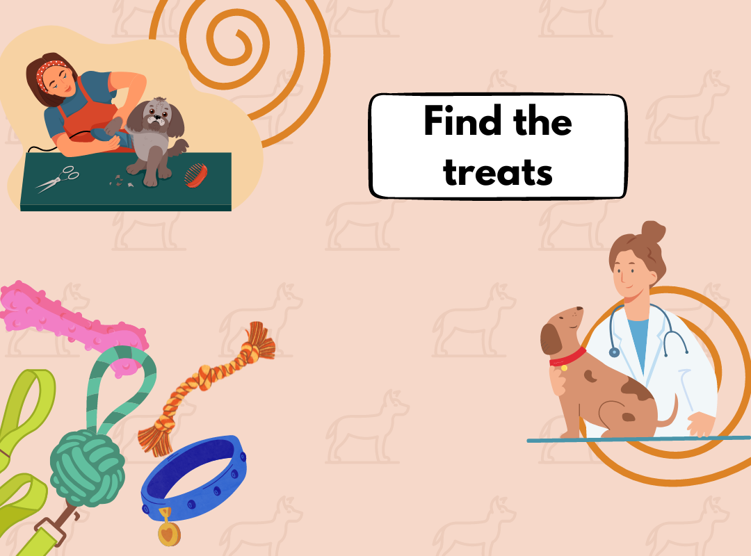 Dog friendly games: find the treat