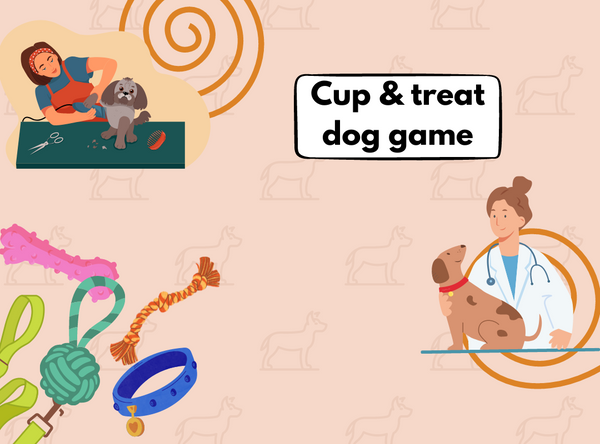 Dog friendly game: Cup & treat game